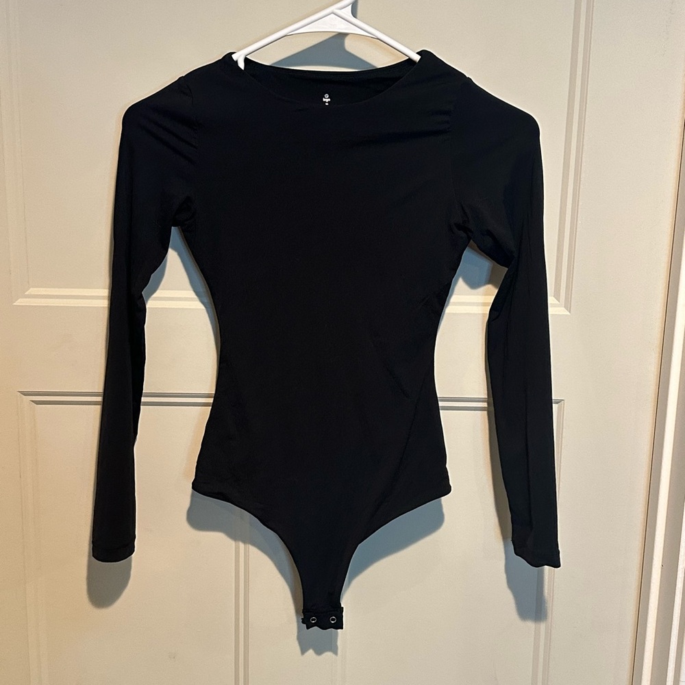 Iuga Black Long Sleeve Bodysuit